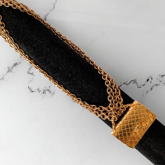 Chanel Chanel Charm Necklace Gold Plated - Necklaces - Etoile Luxury Vintage