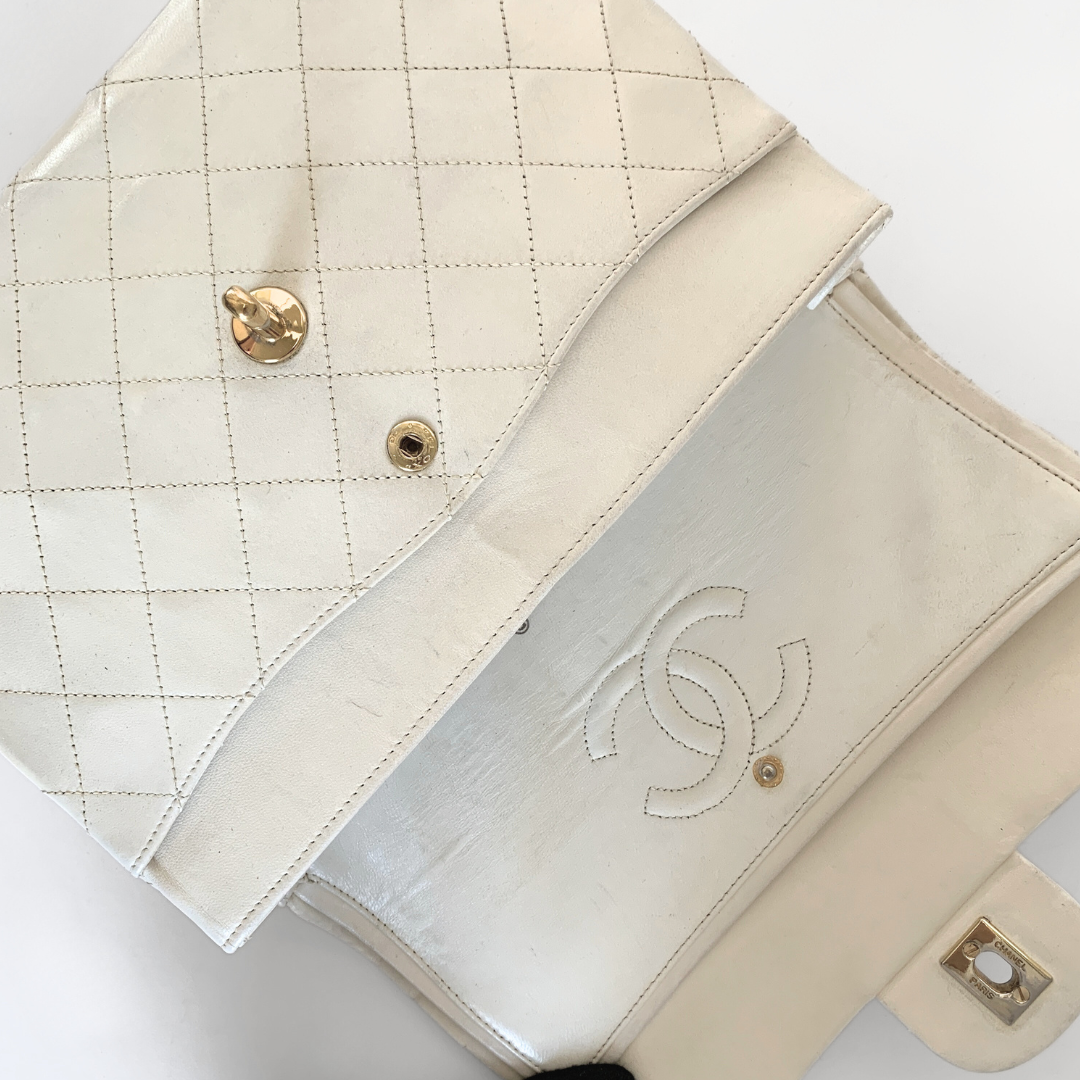 Chanel Classic Flap Bag Tall Lambskin Leather