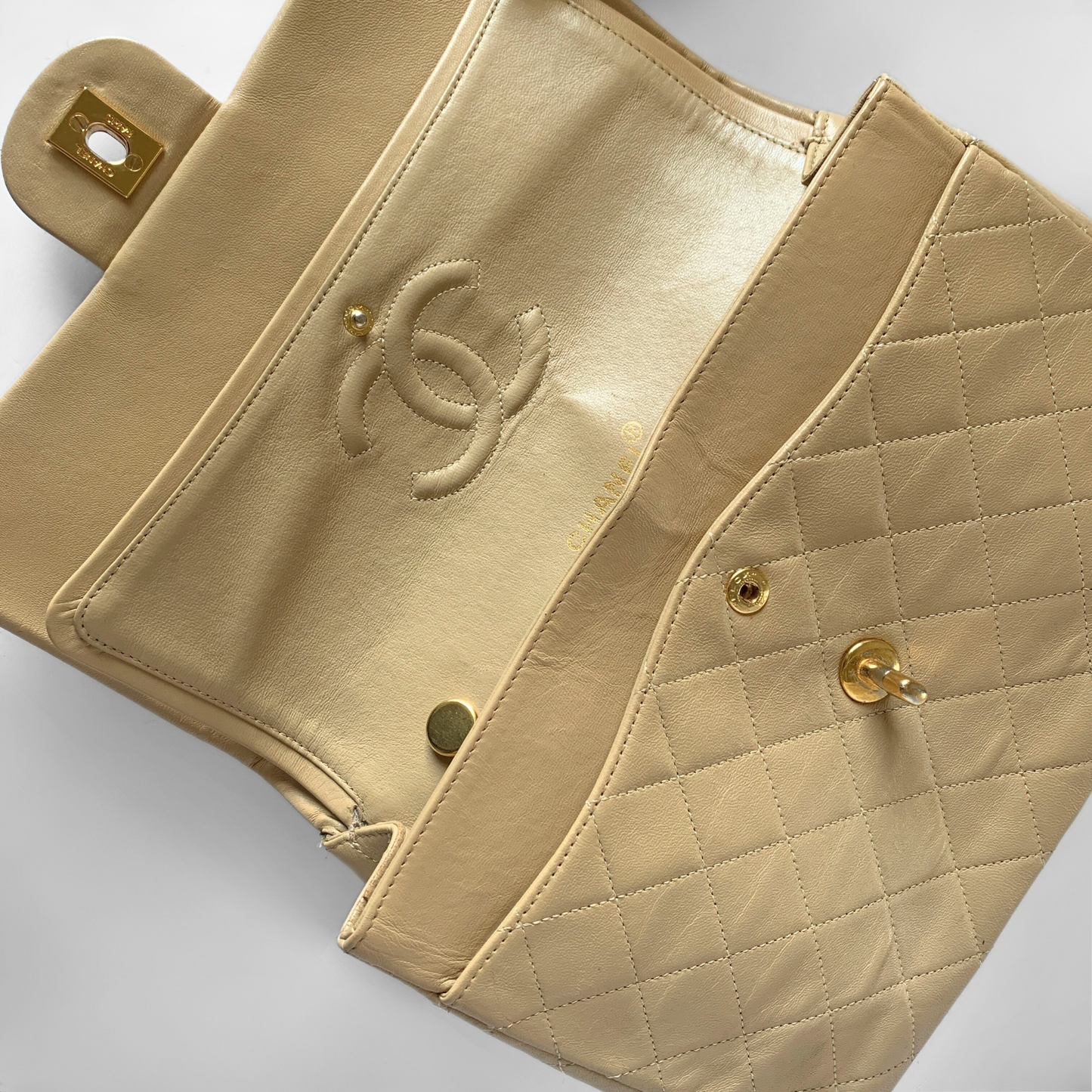 Chanel Chanel Classic Flap Bag Tall Lamsbkin Leather - Shoulder bags - Etoile Luxury Vintage