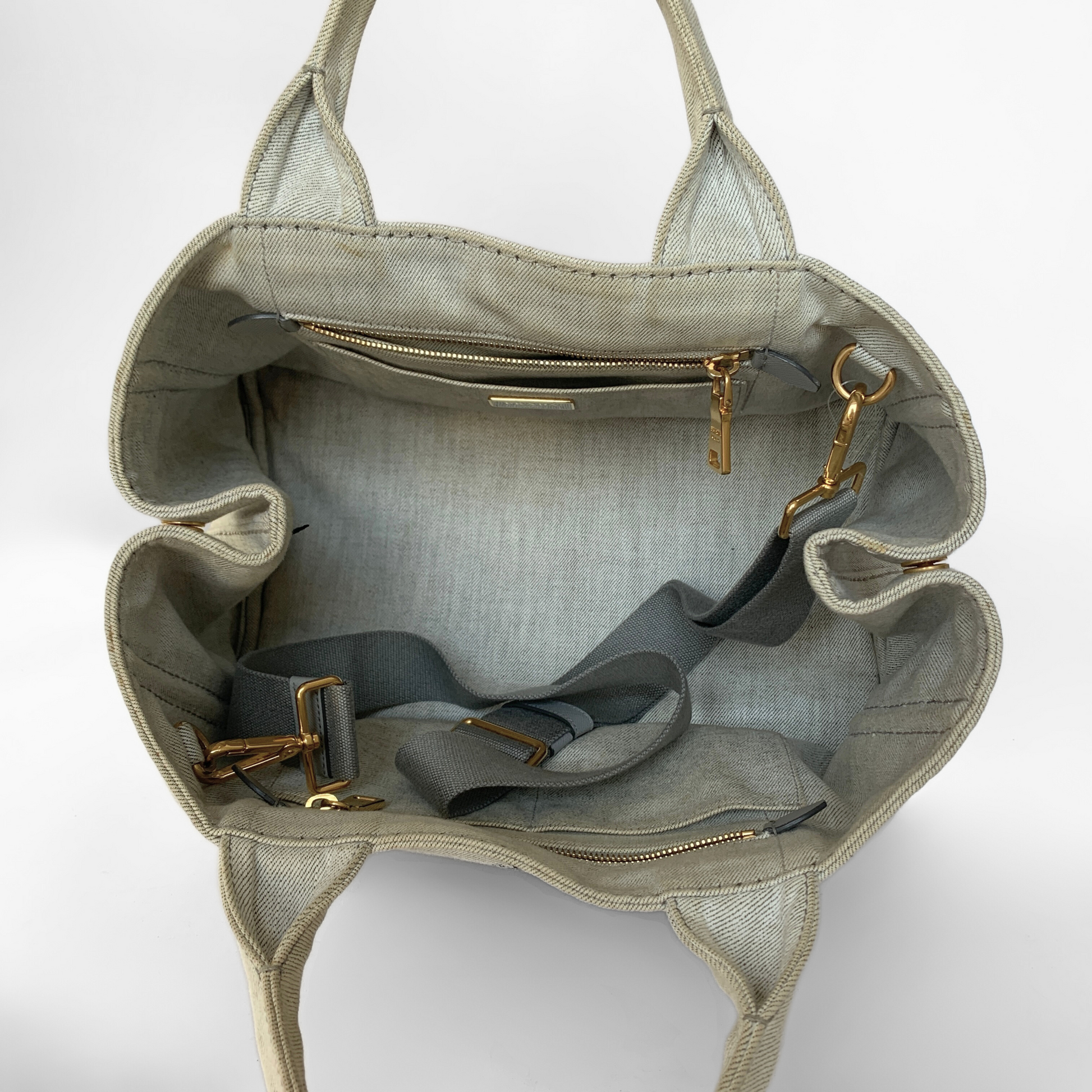 Prada Prada Canapa Bag Denim - Handbags - Etoile Luxury Vintage