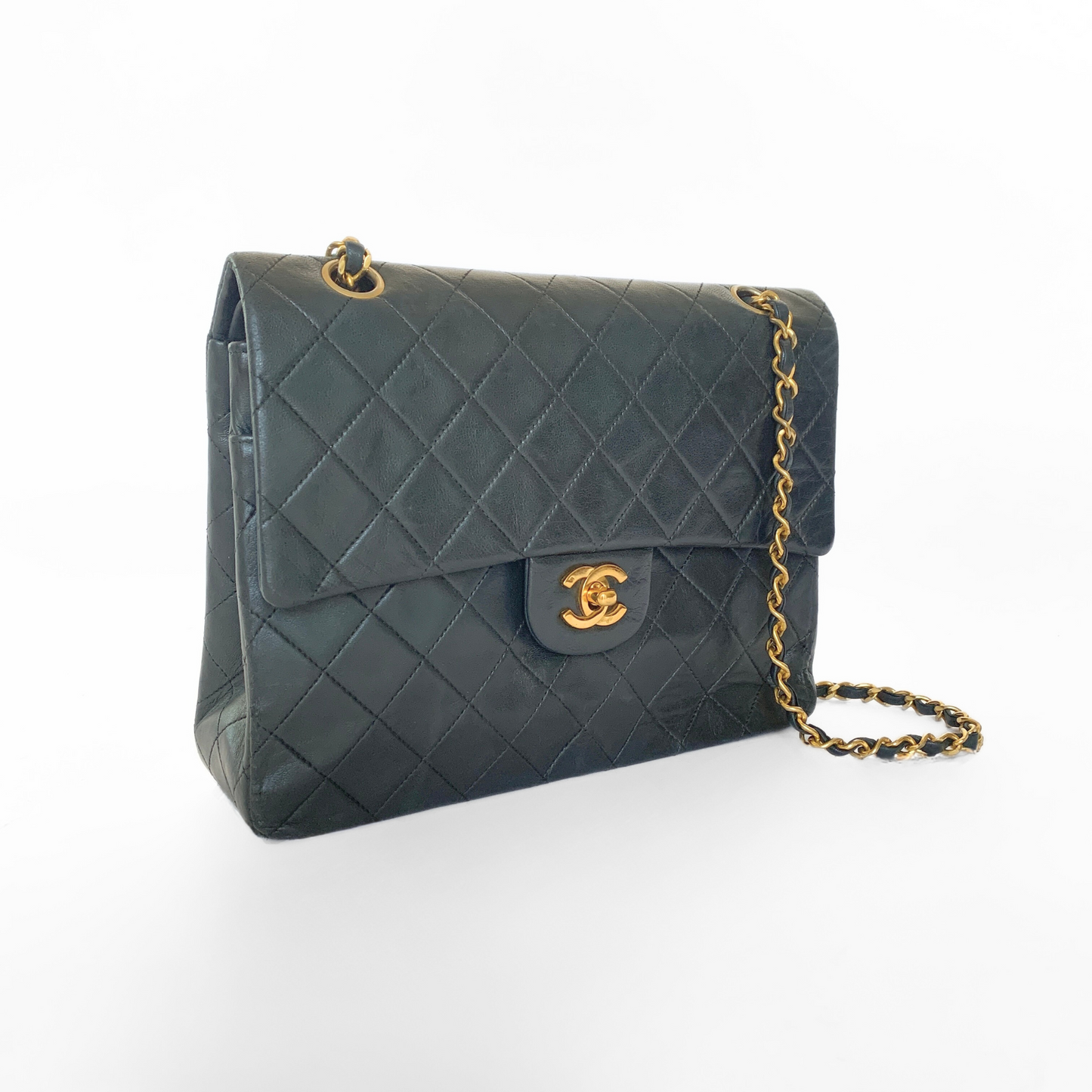 Chanel Classic Flap Bag Tall Lambskin Leather