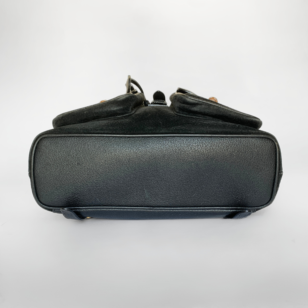 Gucci Gucci Bamboo Backpack Large Suede Leather - Backpacks - Etoile Luxury Vintage