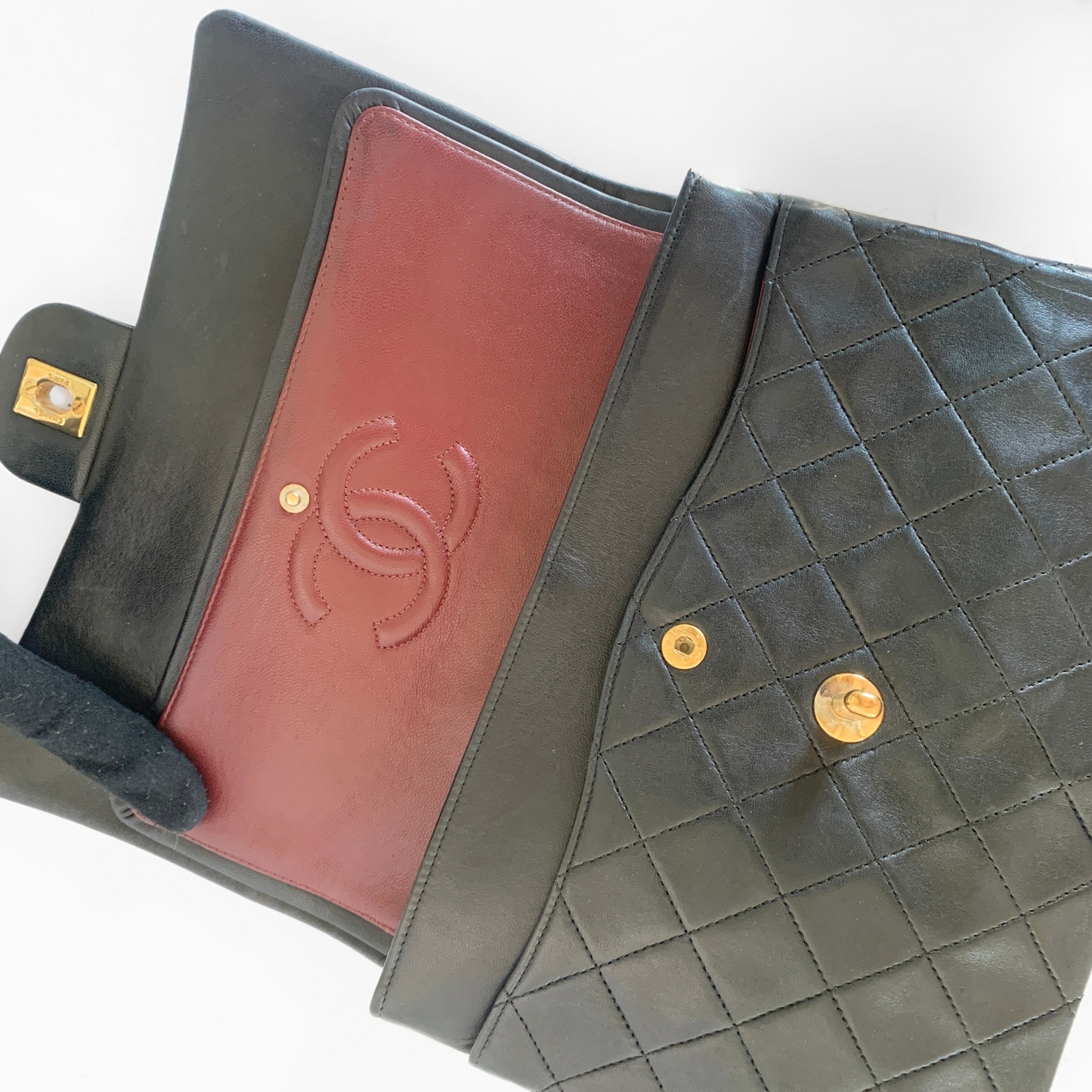 Chanel Classic Flap Bag Tall Lambskin Leather