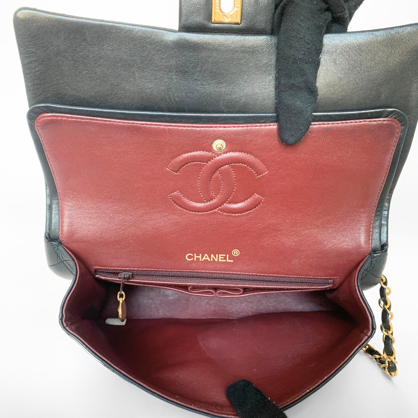 Chanel Classic Flap Bag Tall Lambskin Leather