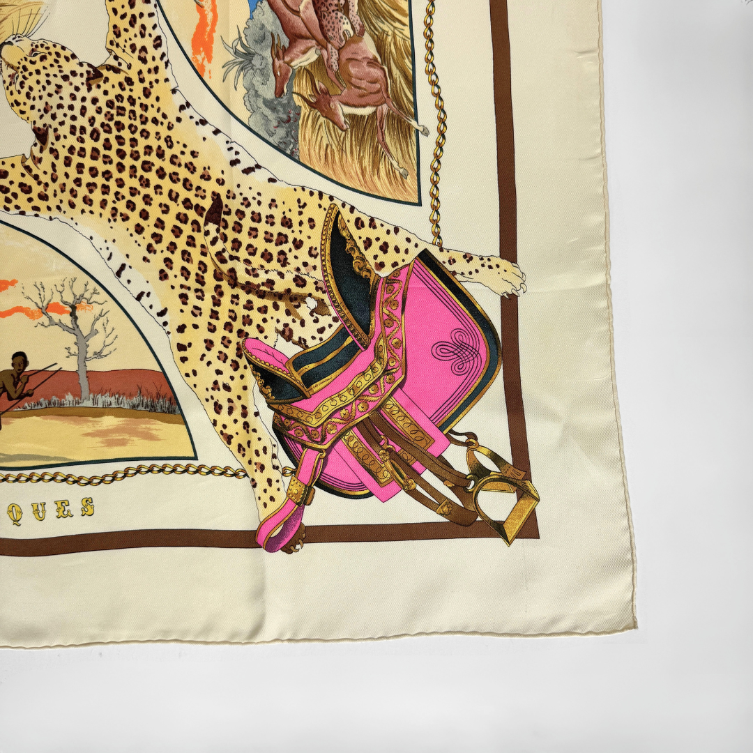 Hermès Scarf Silk on a white background