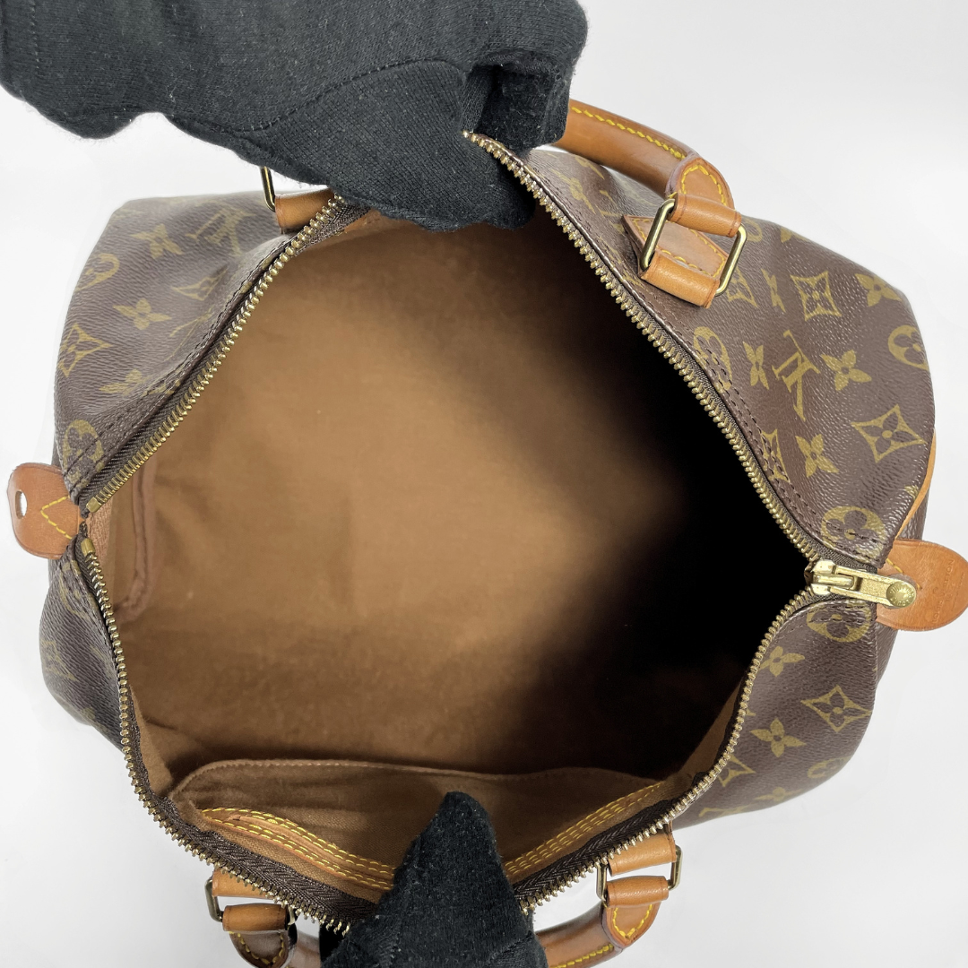 Louis Vuitton Speedy 35 on a white background