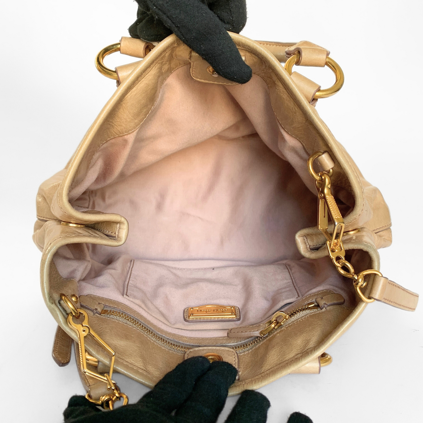 Miu Miu Vitello Handbag Leather