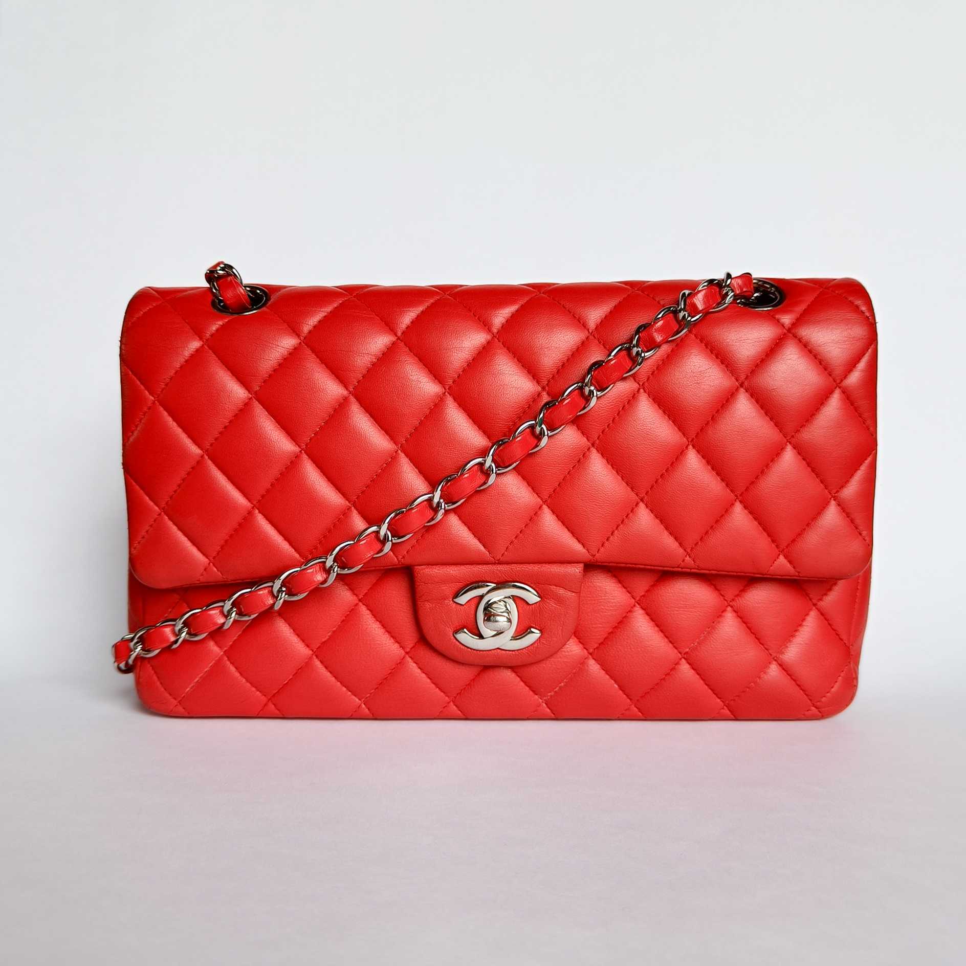 Chanel IG SALE: Chanel Classic Double Flap Bag Medium Lambskin Leather - Shoulder bags - Etoile Luxury Vintage