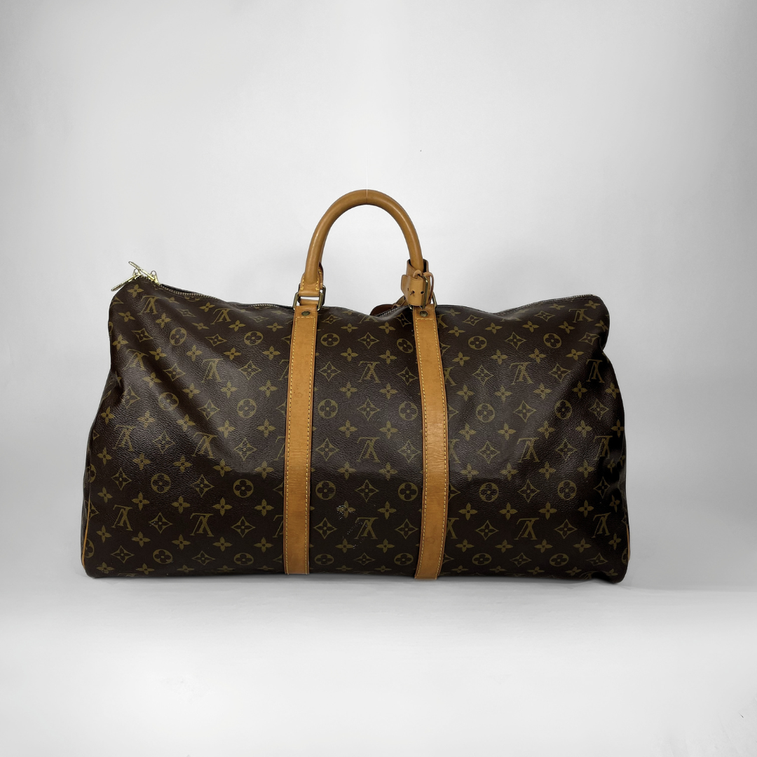 Louis Vuitton Keepall 55 on a white background