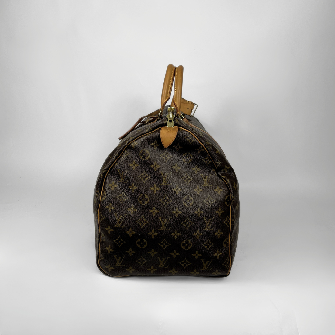 Louis Vuitton Keepall 55 on a white background