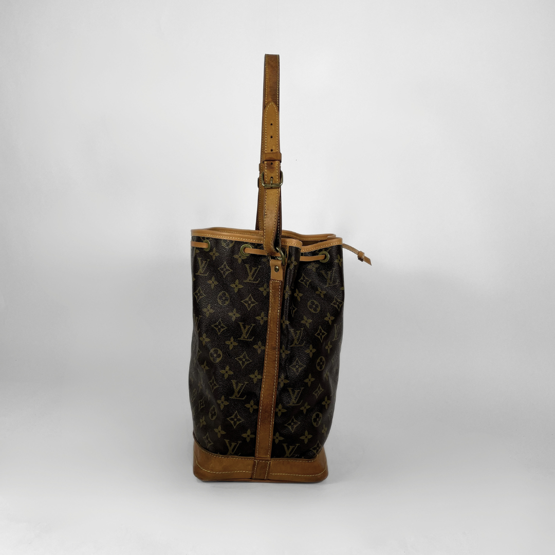 Louis Vuitton Noé Monogram Canvas on a white background
