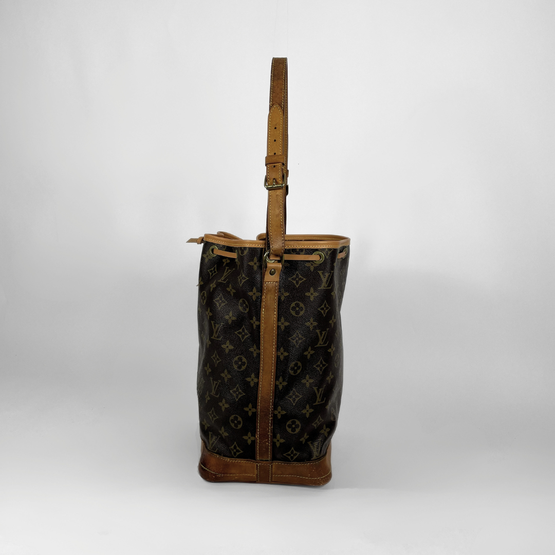 Louis Vuitton Noé Monogram Canvas on a white background