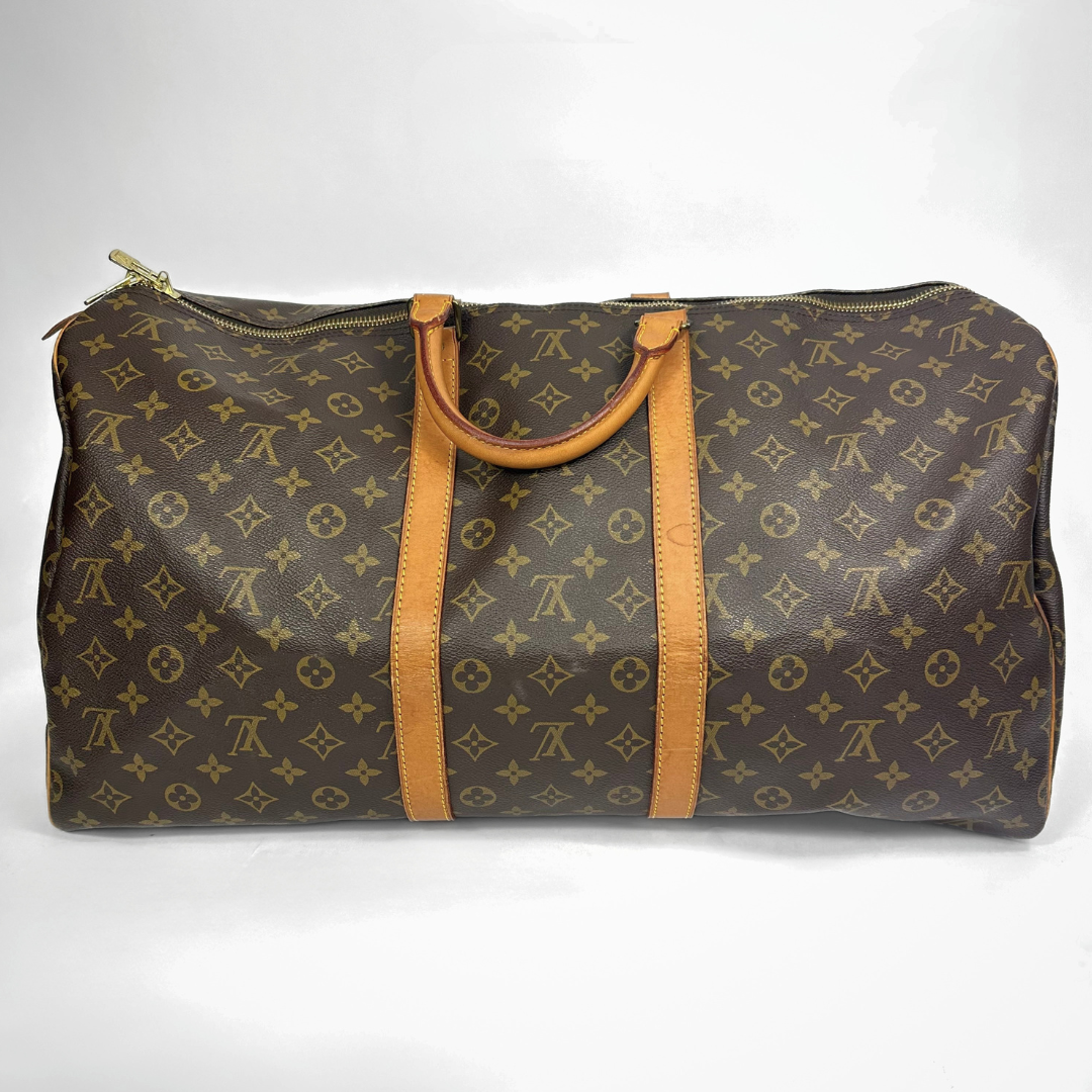 Louis Vuitton Keepall 55 on a white background
