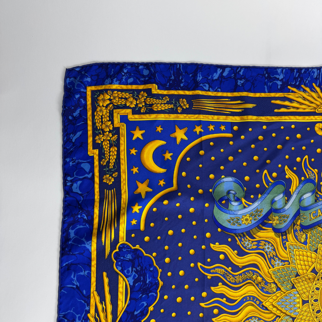 Hermes scarf on white background