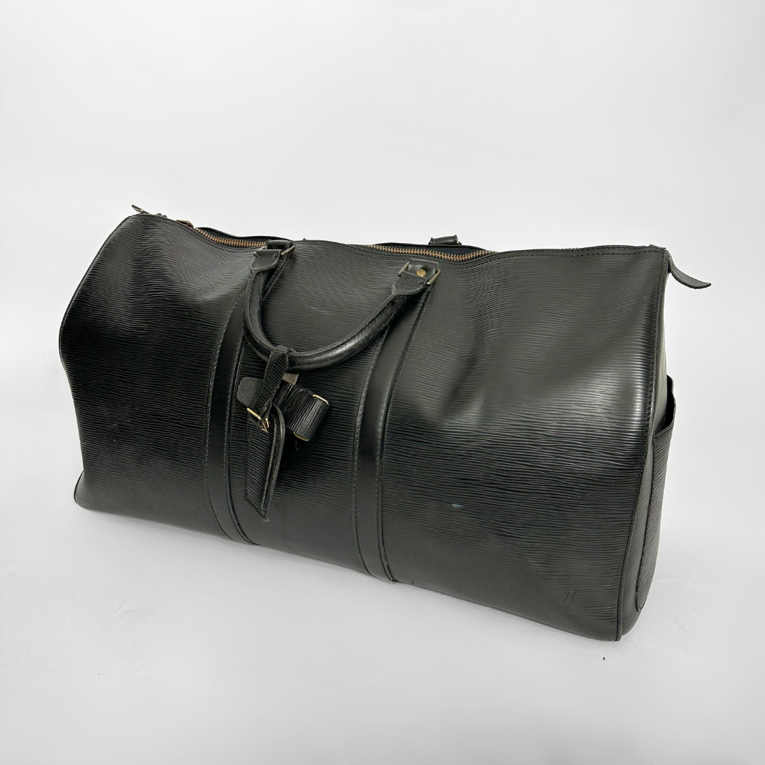 Louis Vuitton Keepall 50 Epi black lateral view