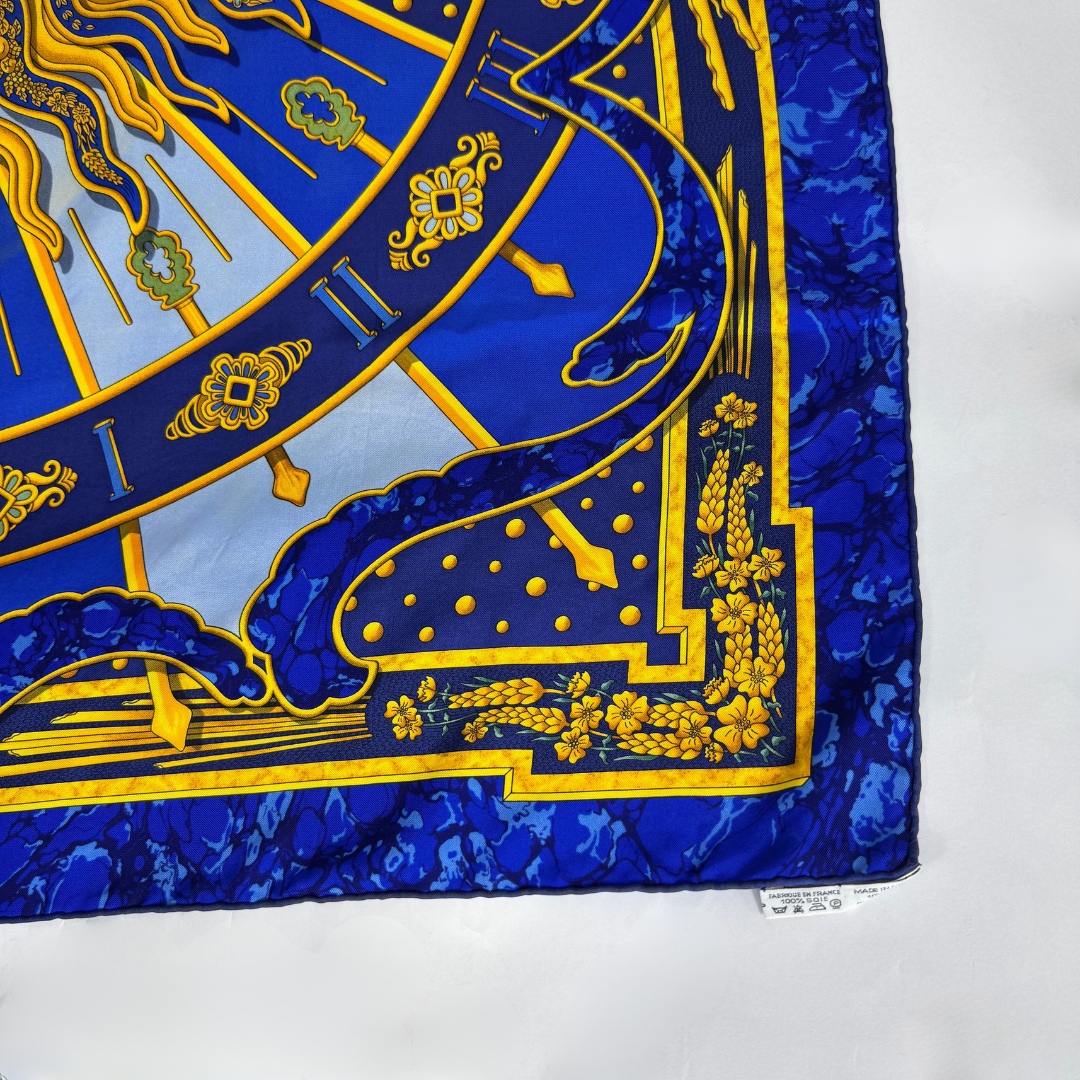 Hermes scarf on white background