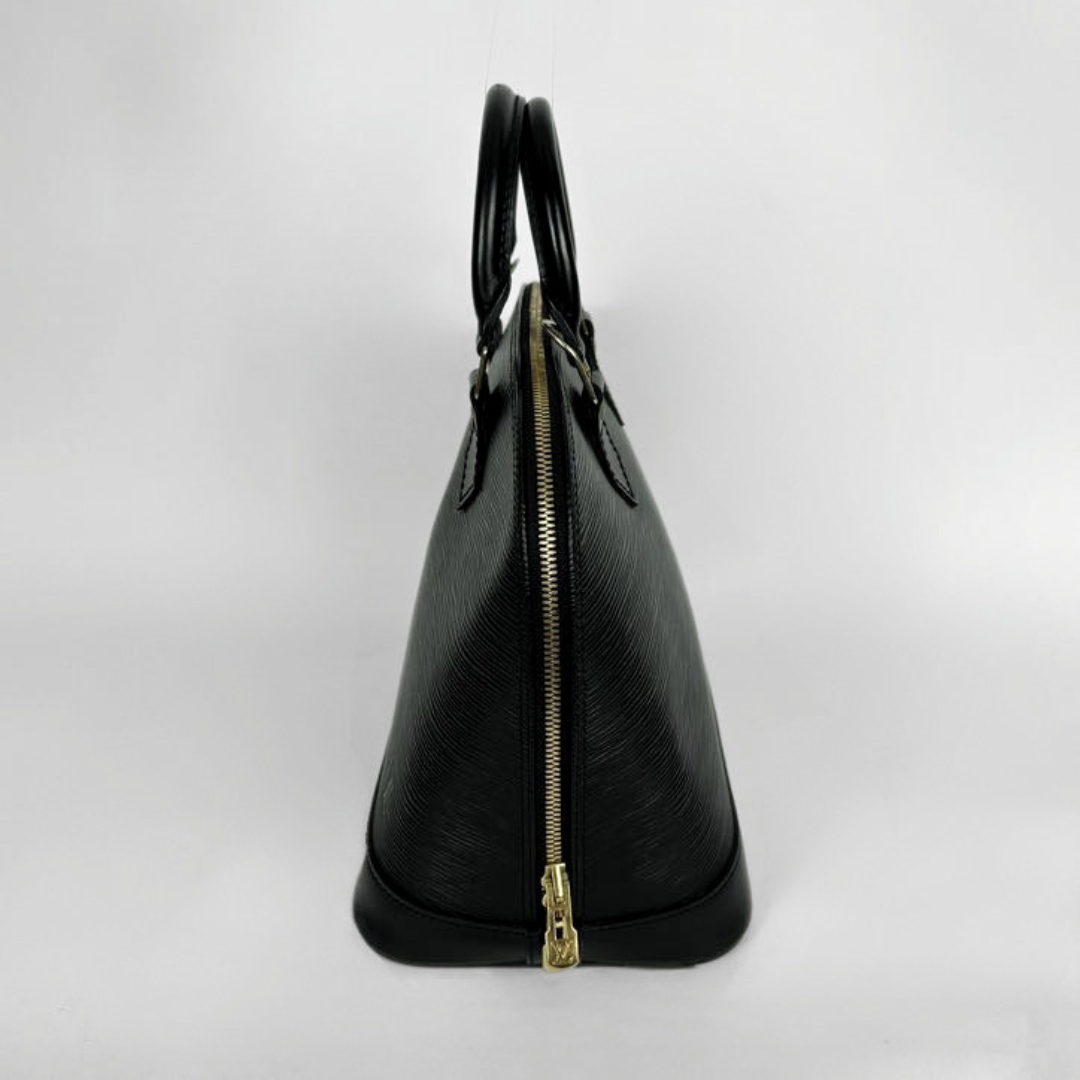 Louis Vuitton Alma in Black Epi Leather on a white
