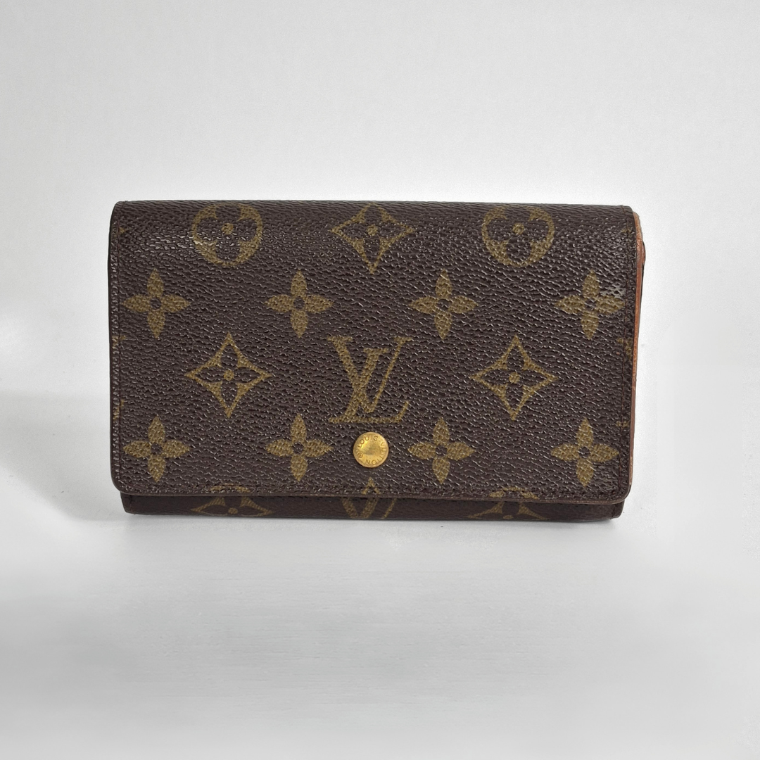 Louis Vuitton wallet with monogram front view