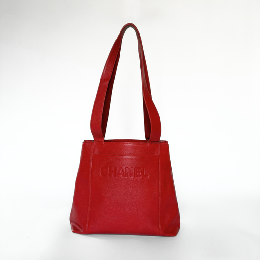Chanel Big Shopper Red Leather