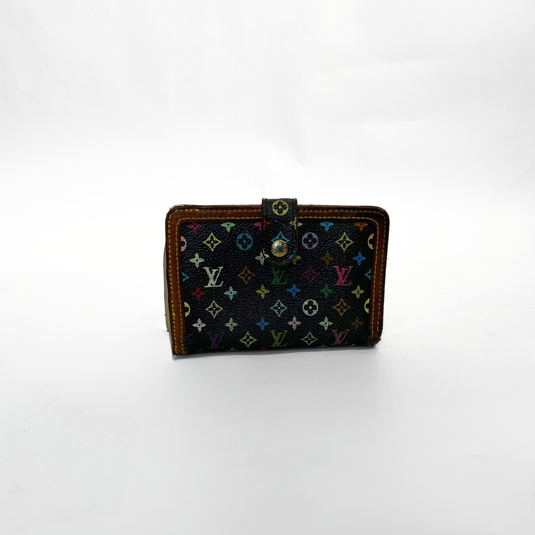 Louis Vuitton Medium Clip Wallet Multicolor Canvas on a white background