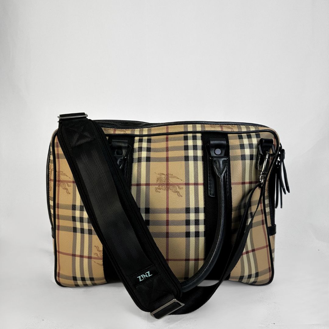Burberry PVC Business Bag in classic designer style, displayed on a light background.