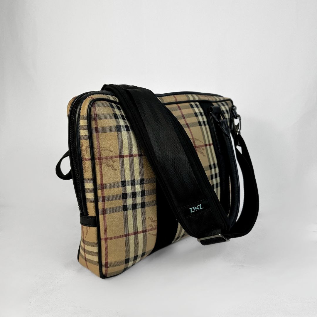 Burberry PVC Business Bag in classic designer style, displayed on a light background.