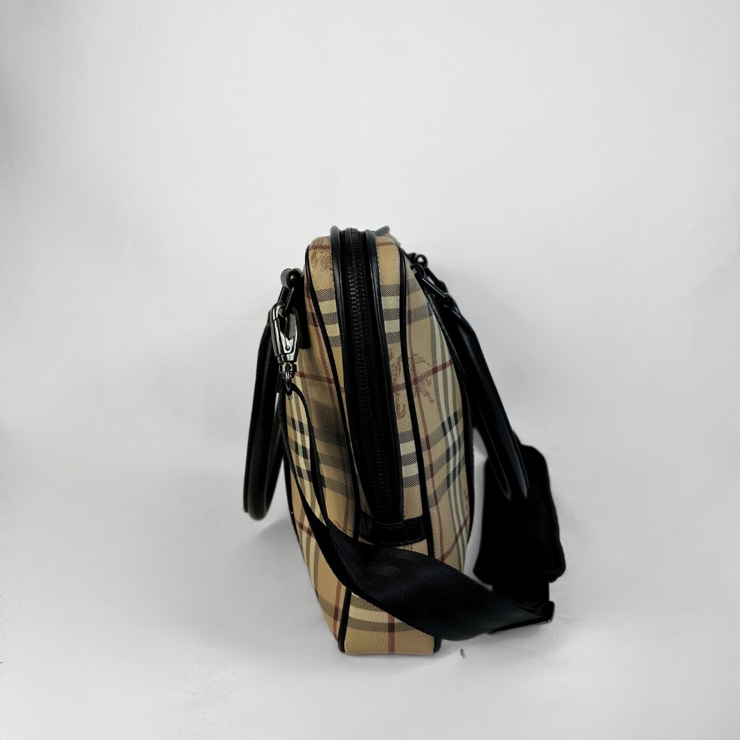 Burberry PVC Business Bag in classic designer style, displayed on a light background.
