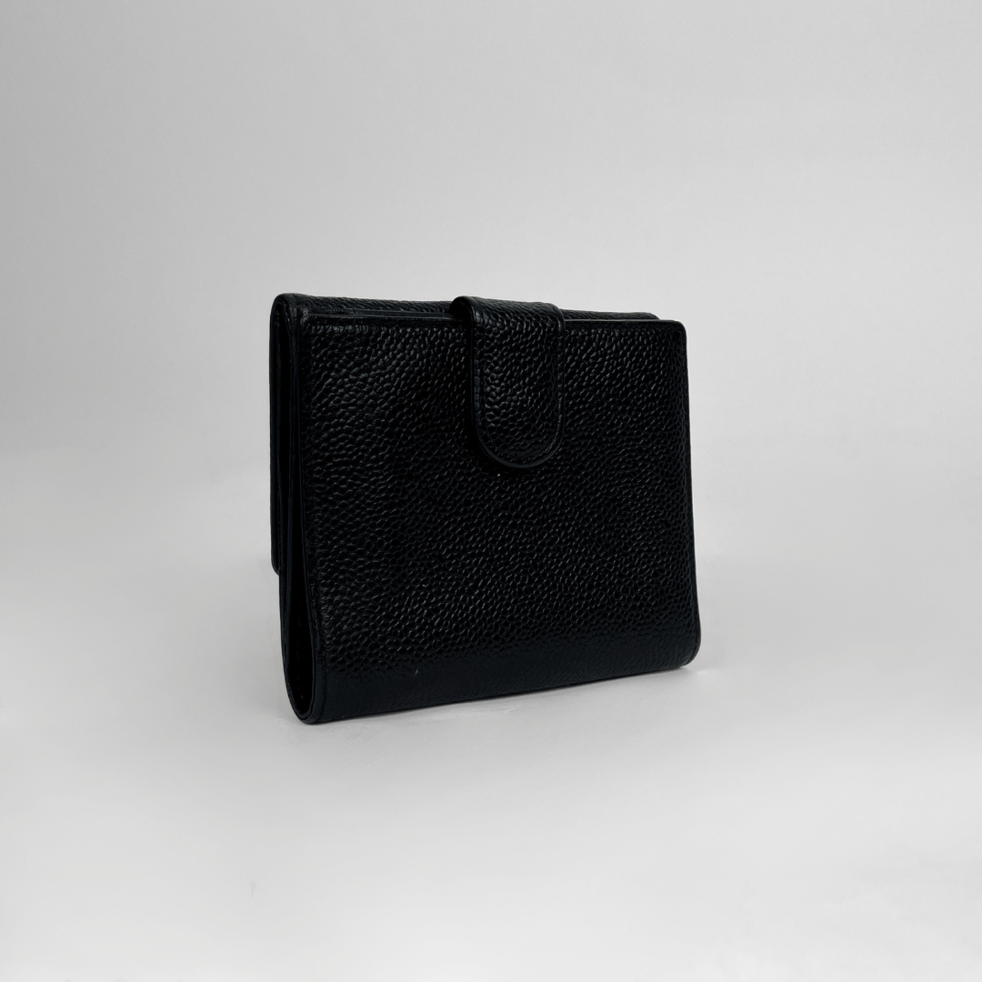 Chanel Wallet Caviar Small on a white background