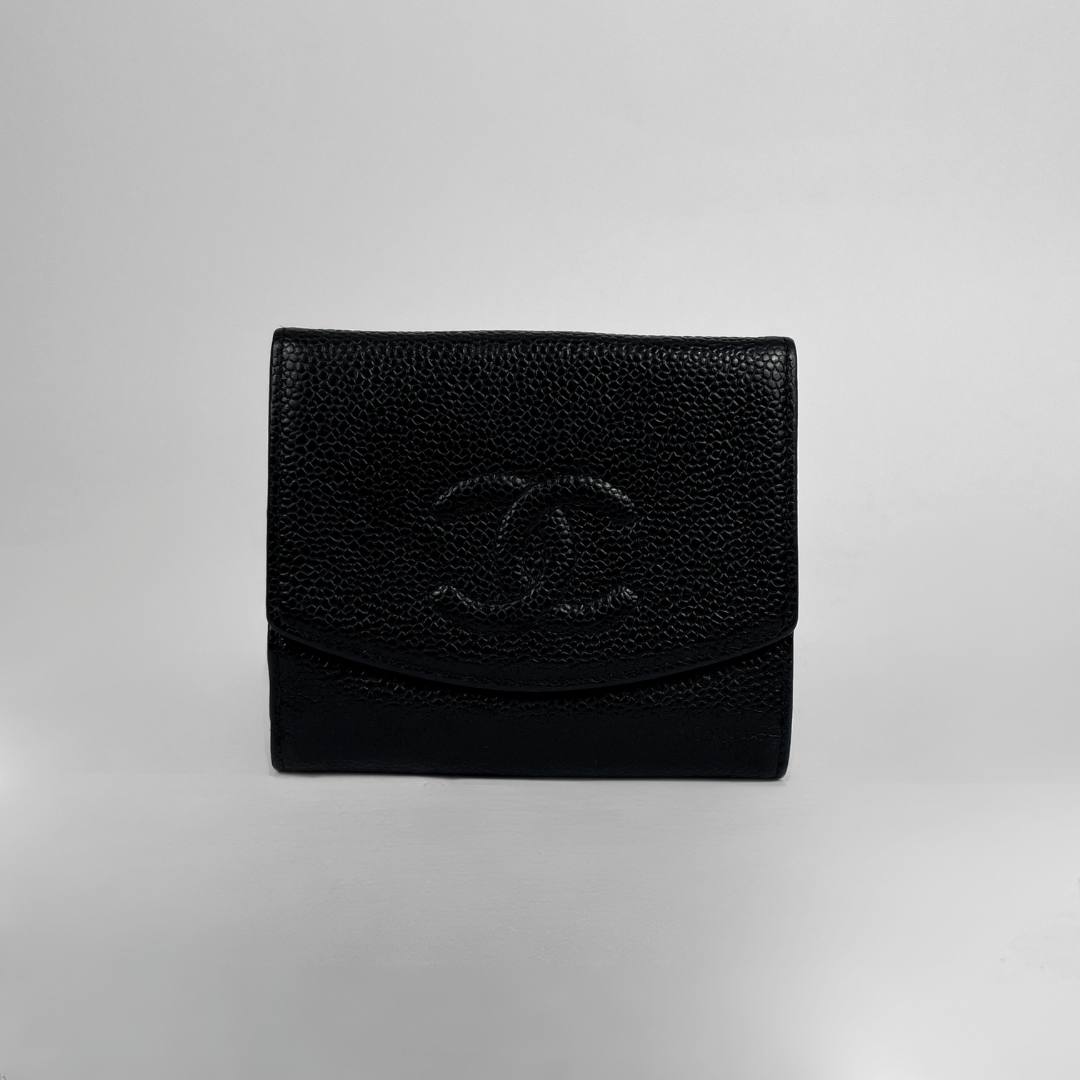 Chanel Wallet Caviar Small on a white background
