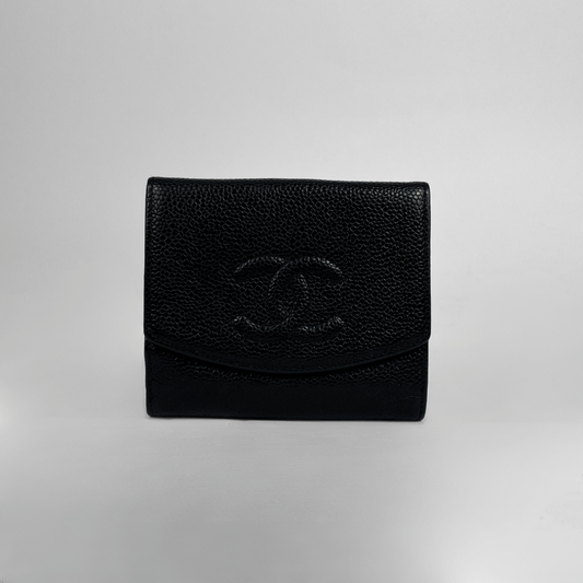 Chanel Wallet Caviar Small on a white background