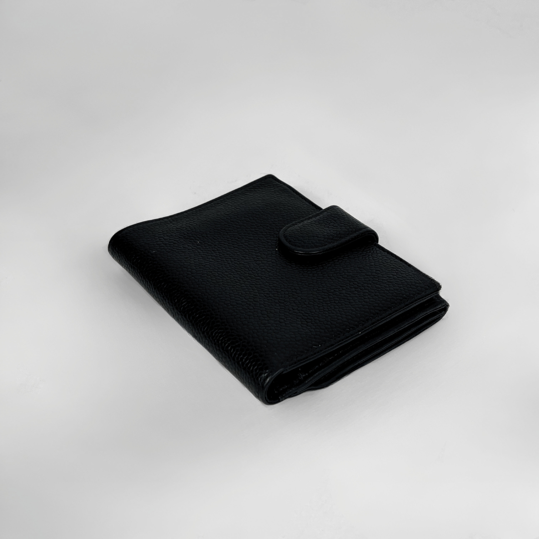 Chanel Wallet Caviar Small on a white background