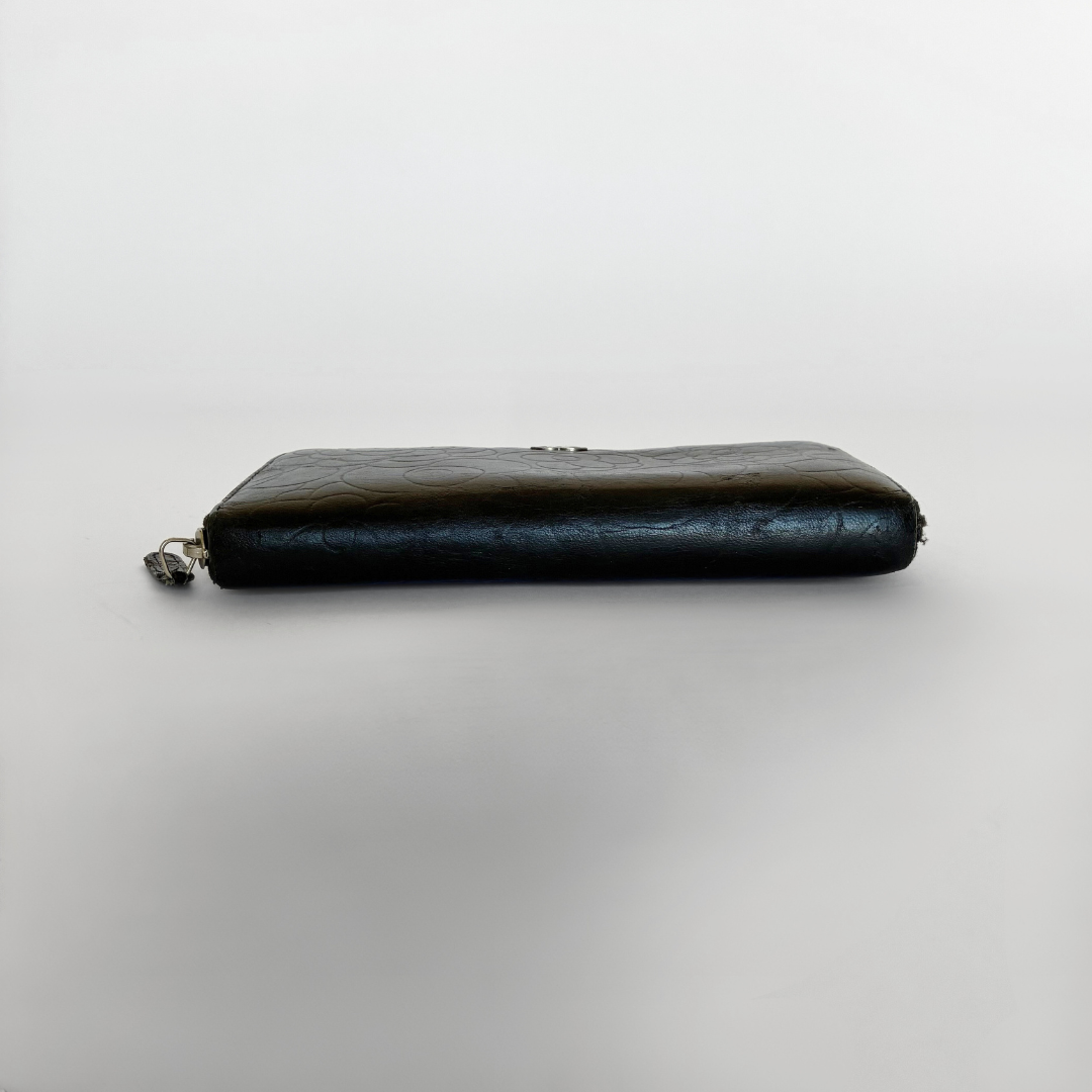 Chanel Camelia Wallet Large Lambskin Leather