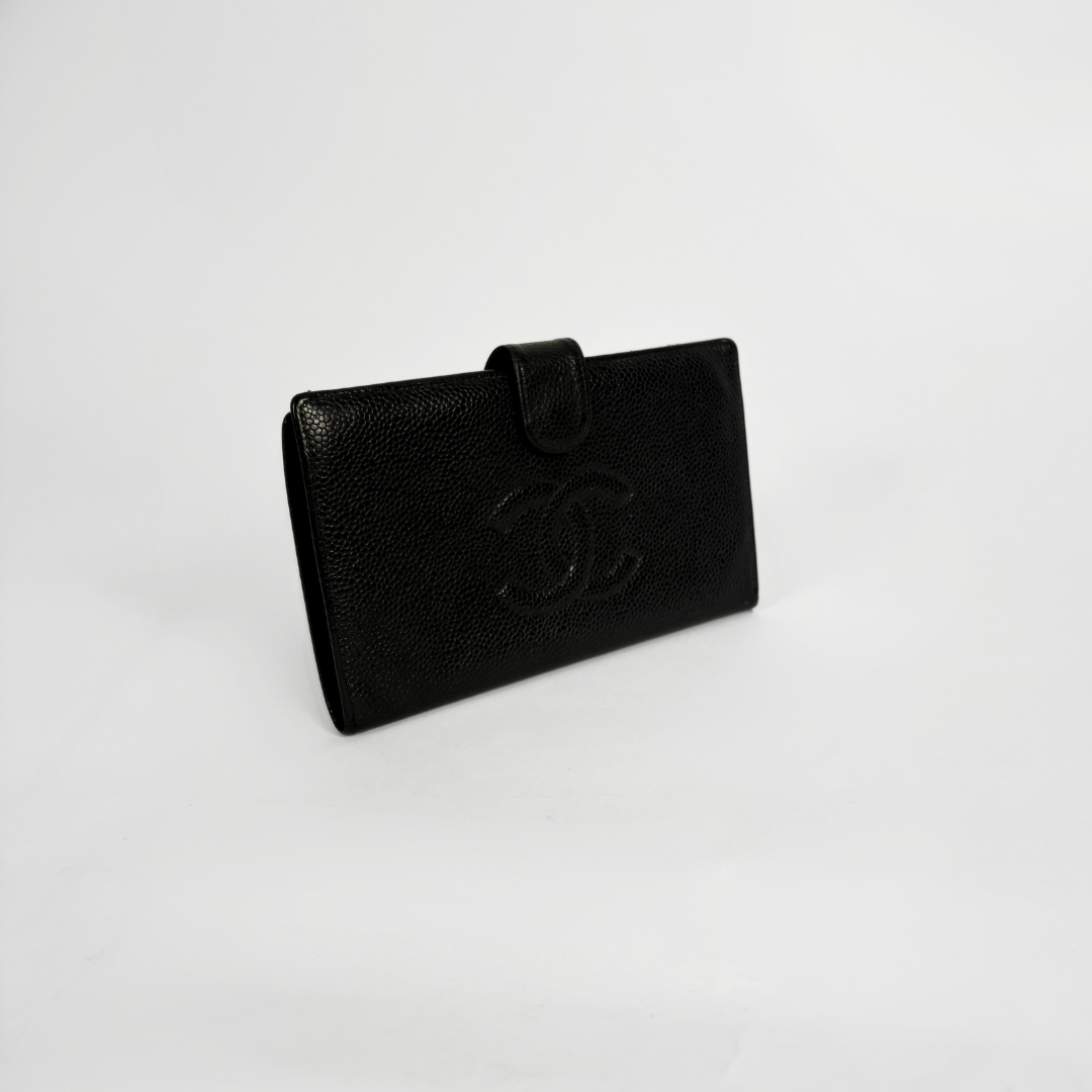 Chanel Wallet large Caviar on a white background