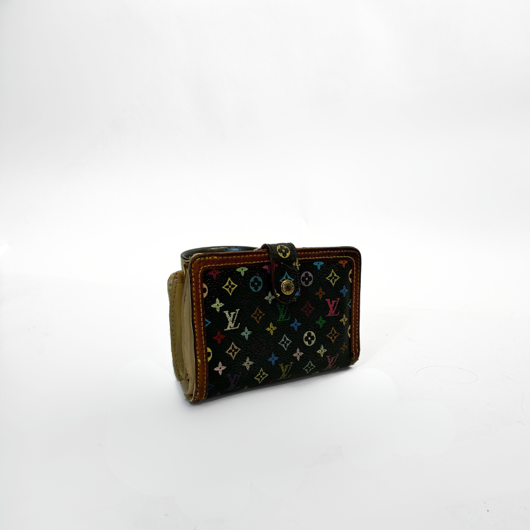 Louis Vuitton Medium Clip Wallet Multicolor Canvas on a white background