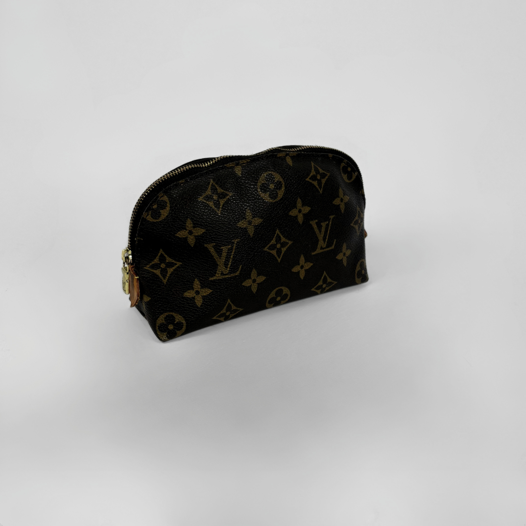 Louis Vuitton Cosmetic Pouch Monogram Canvas on a white background