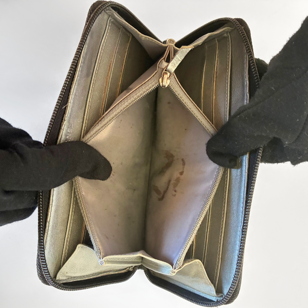 Chanel Camelia Wallet Large Lambskin Leather