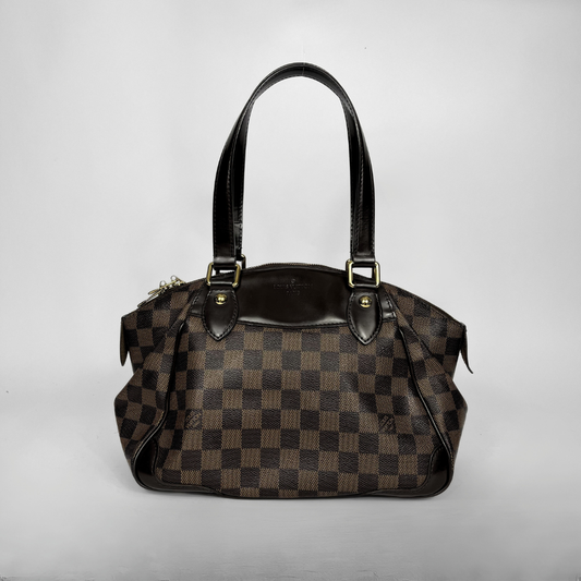Louis Vuitton Verona PM in Damier Ebene Canvas on a white background