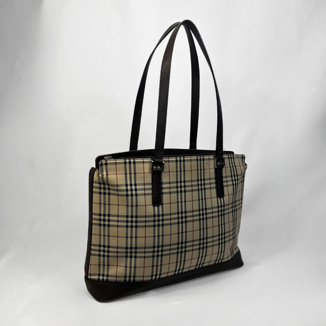 Burberry Nova Check Canvas Tote Bag