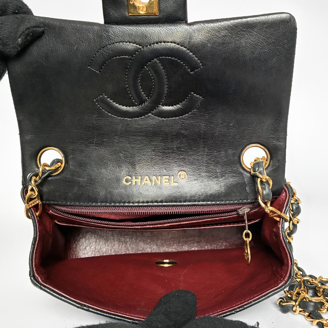 Chanel Classic Flap Bag Mini Lambskin Leather