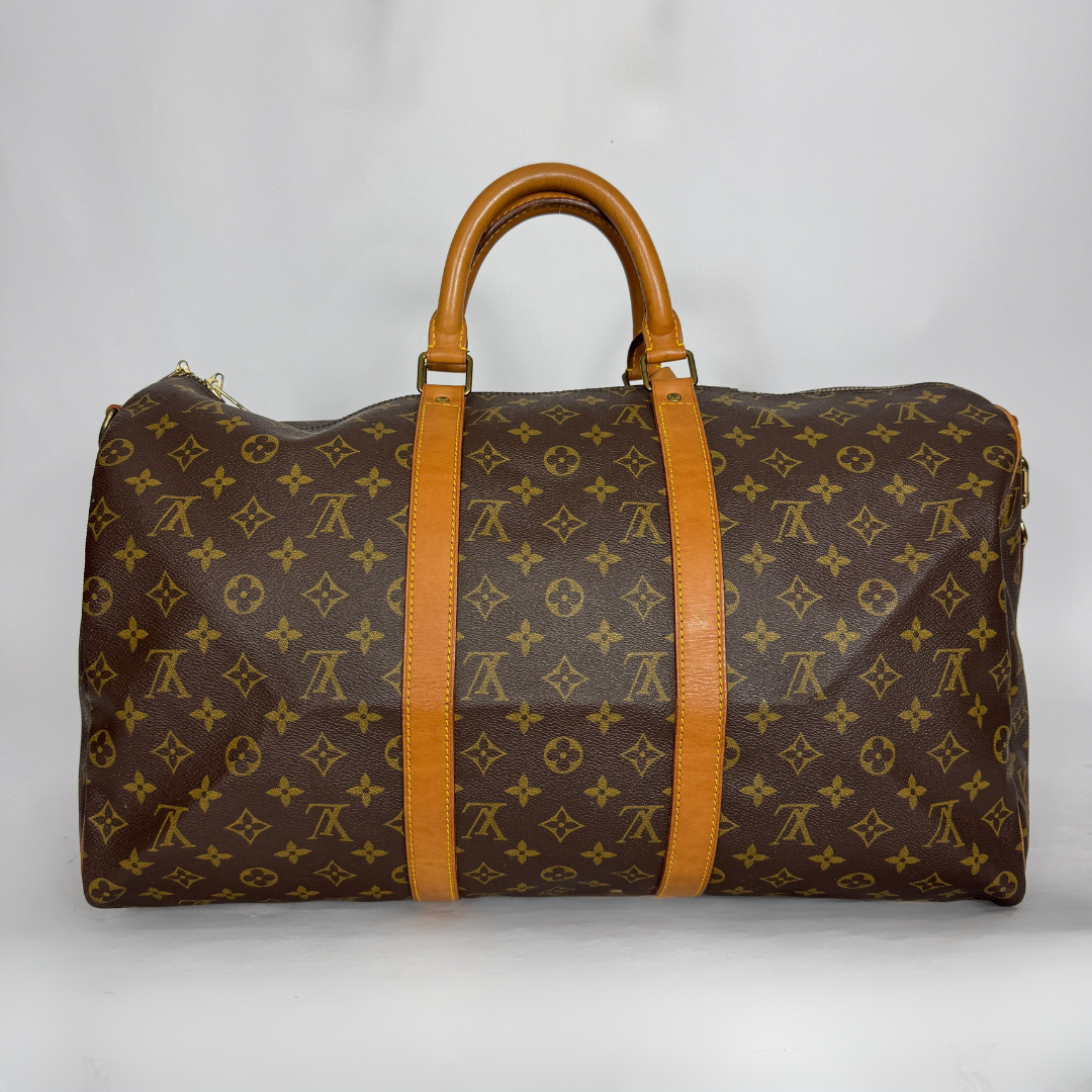 Louis Vuitton Keepall on white background