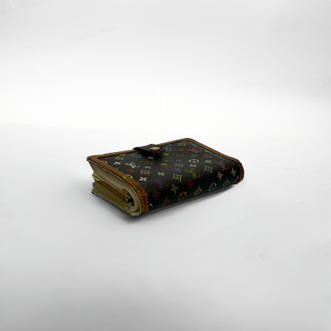 Louis Vuitton Medium Clip Wallet Multicolor Canvas on a white background