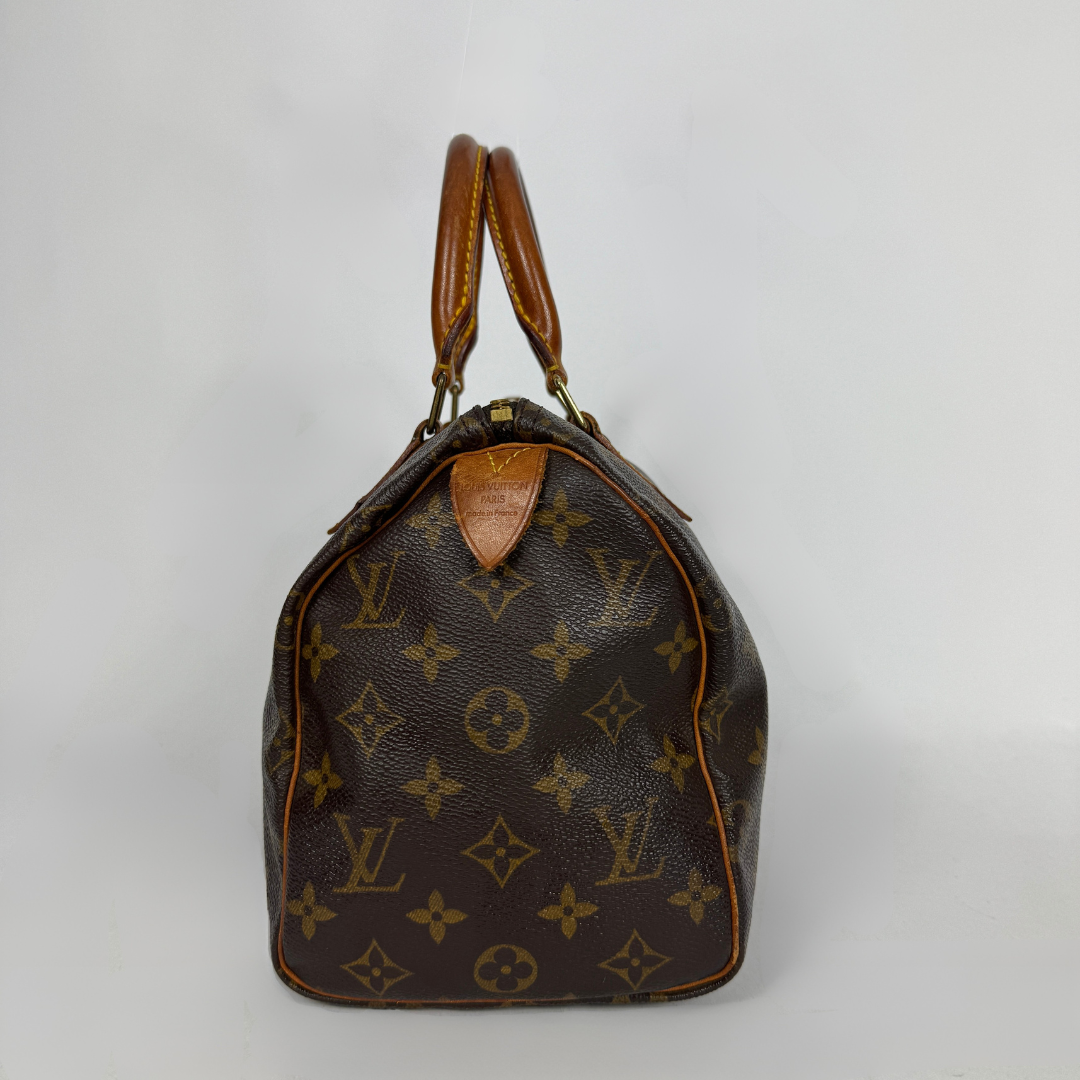 Louis Vuitton Speedy 25 on a white background