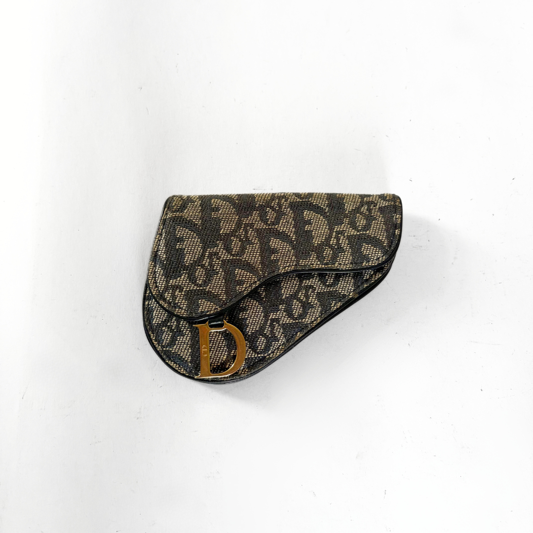 Dior Dior Saddle Wallet Oblique Canvas - Wallets - Etoile Luxury Vintage