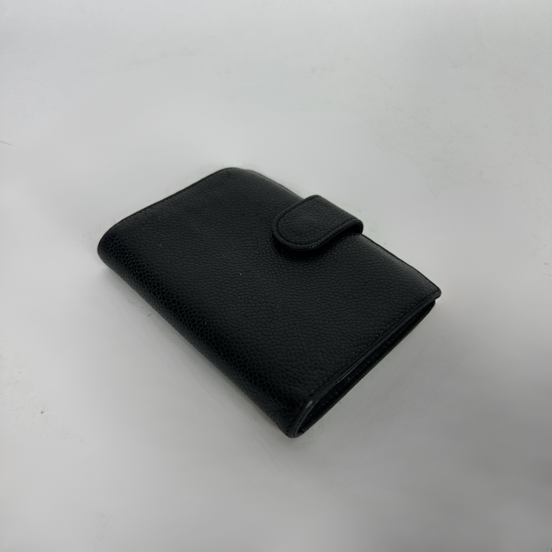 Chanel Wallet Caviar Small on a white background