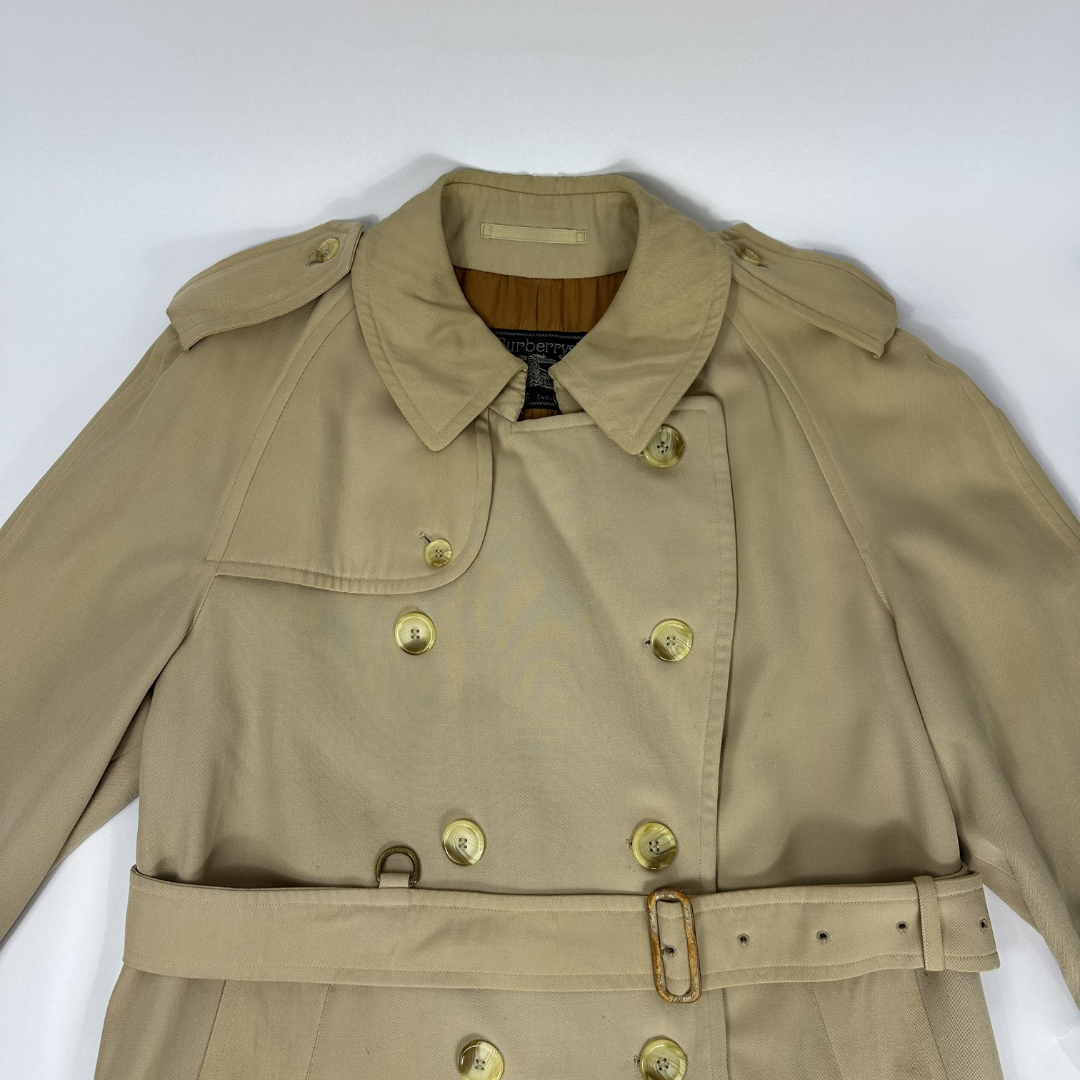 Burberry trench coat on white background