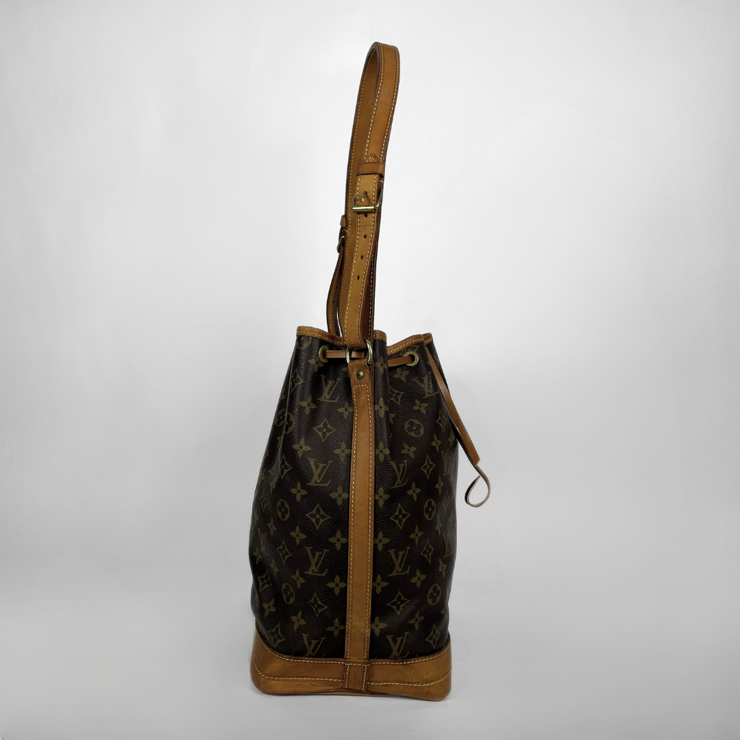 Louis Vuitton Noé Monogram Canvas on a white background
