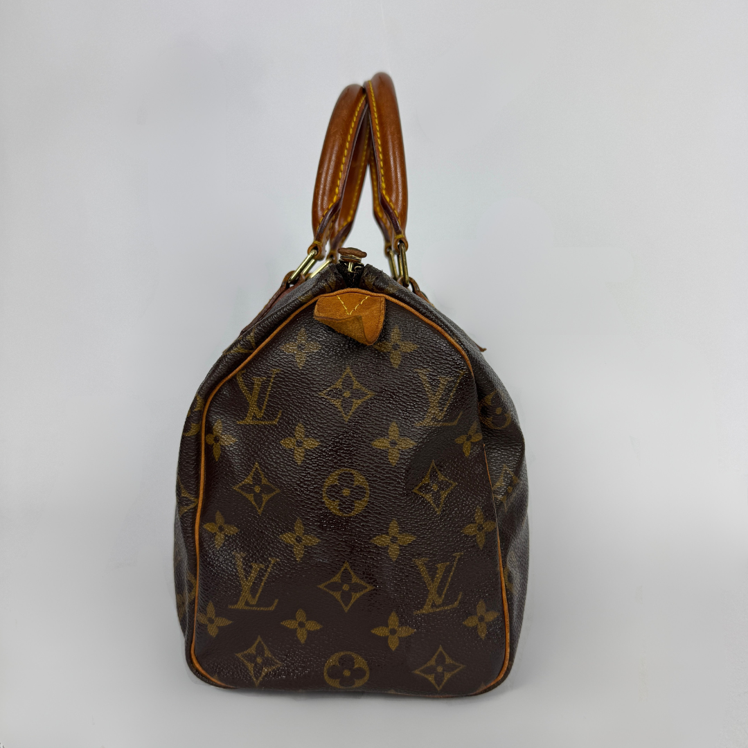 Louis Vuitton Speedy 25 on a white background