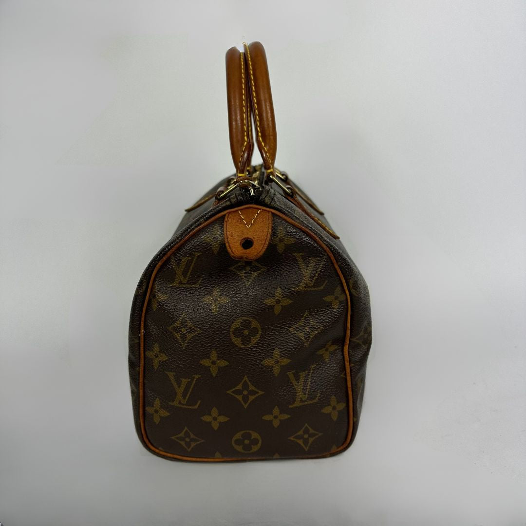 Louis Vuitton Speedy 25 on a white background