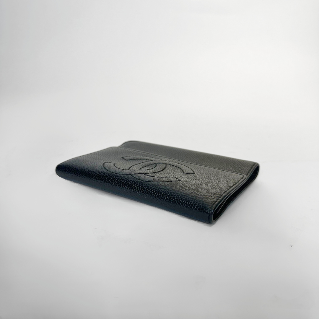 Chanel Black caviar leather wallet 