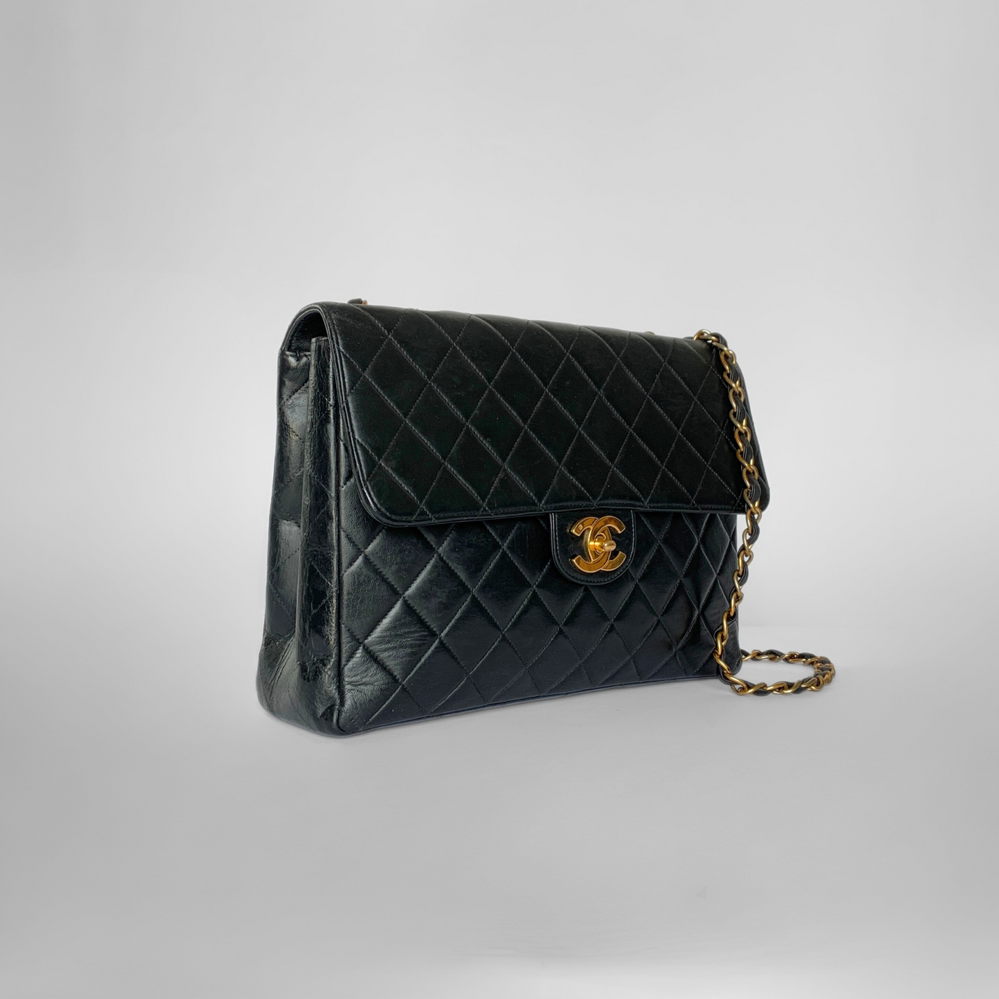 Chanel Classic Flap Bag Maxi Lambskin Leather